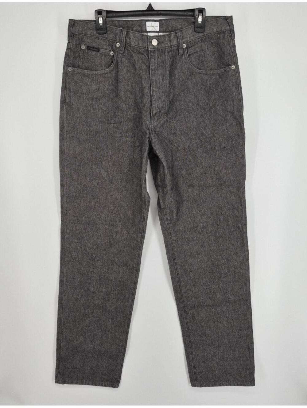 Calvin Klein Jeans Mens 36 X 35 Faded Black Relaxed Straight Leg Denim